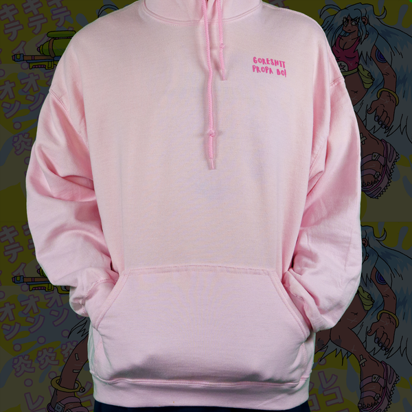 propa bo! Pink Goreshit Hoodie