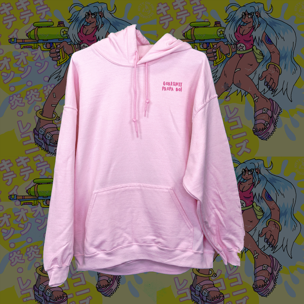 propa bo! Pink Goreshit Hoodie